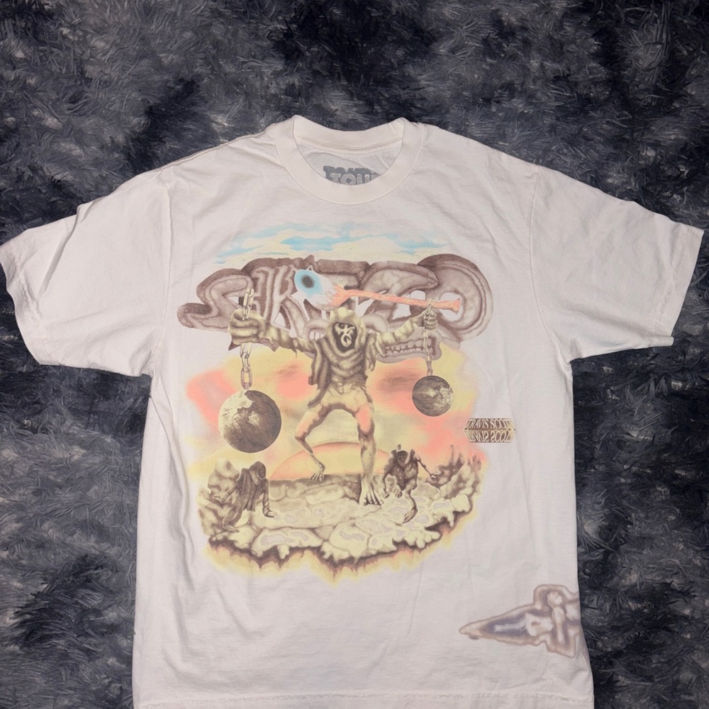 Travis Scott Circus Maximus White Short Sleeve Tee NEW Size Large